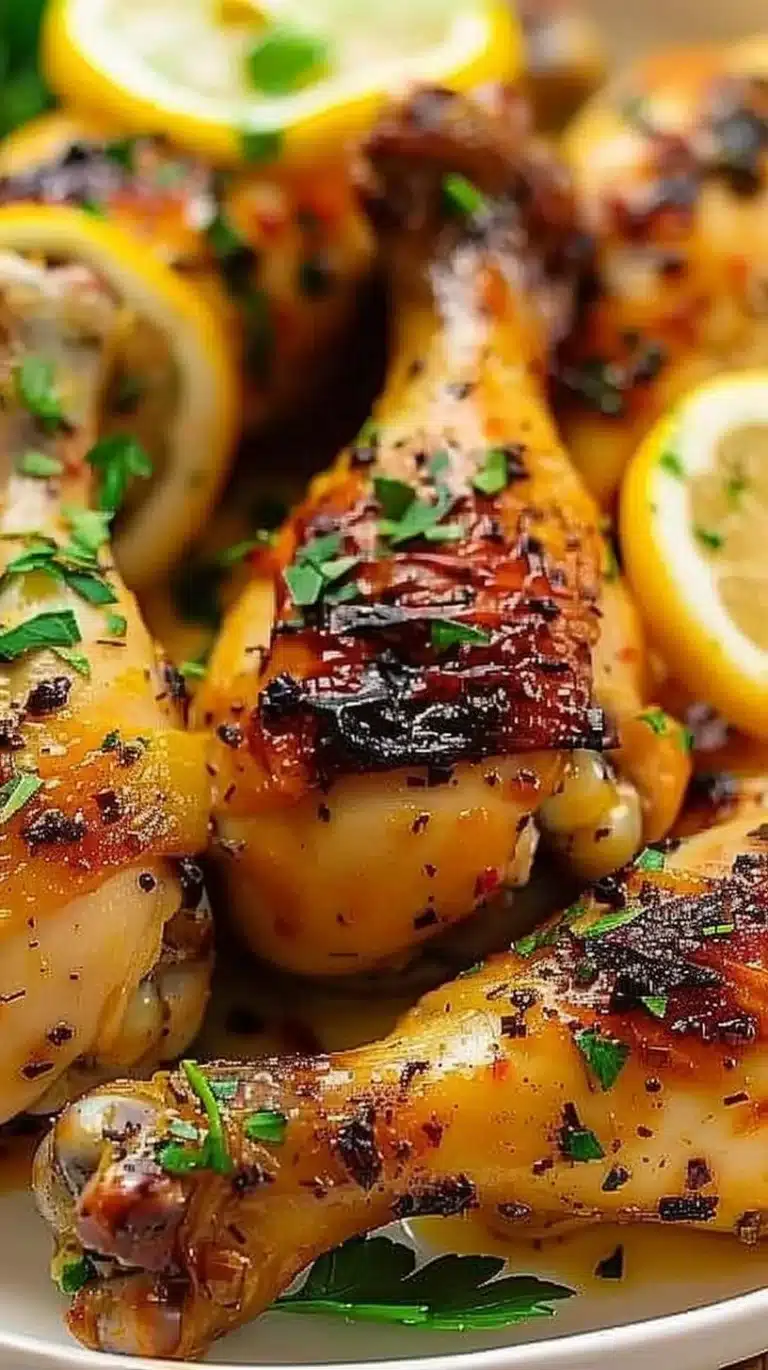 Cuisses de poulet marinées aux saveurs du sud, prêtes à être cuites