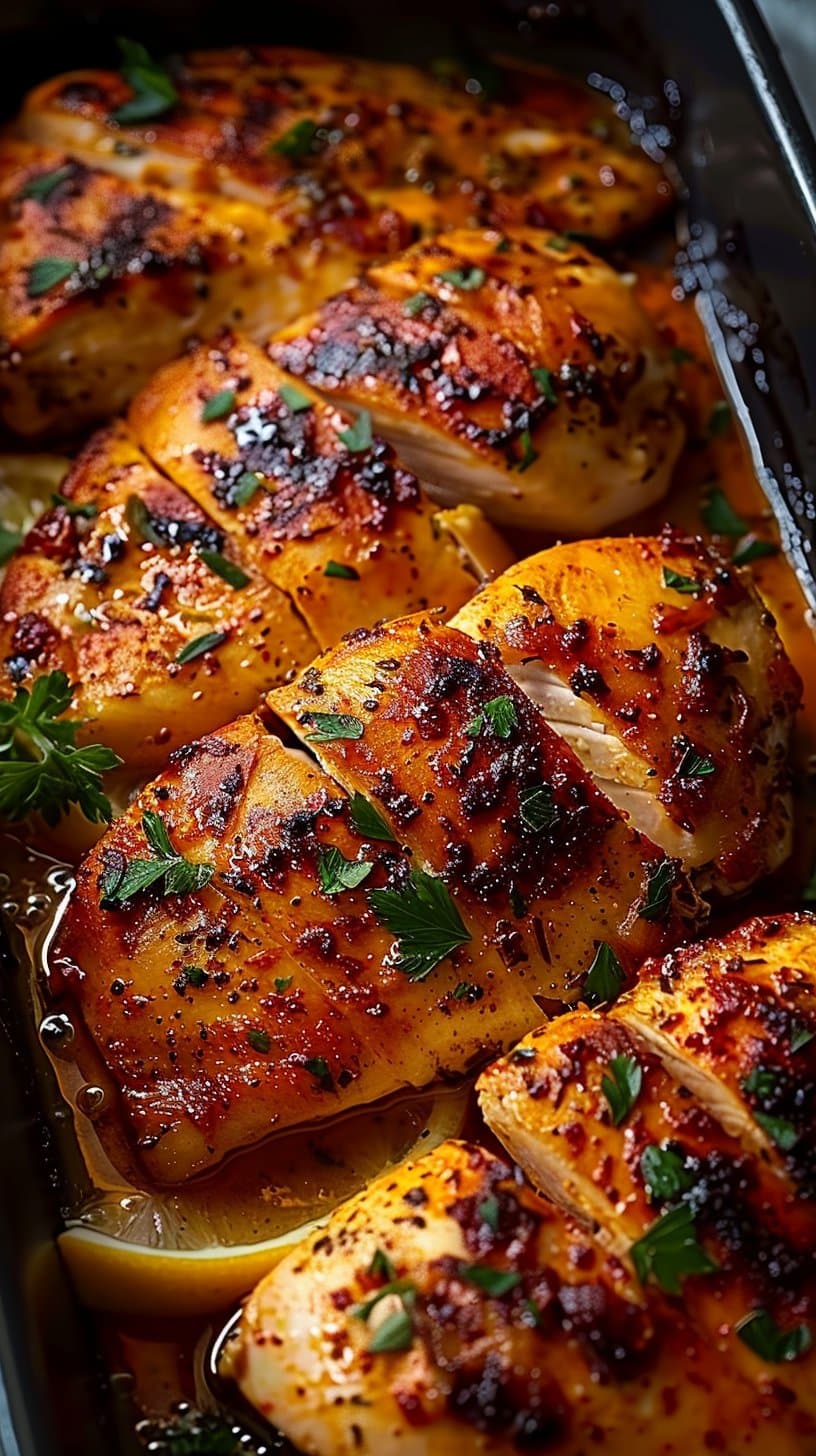 Filets de poulet au four