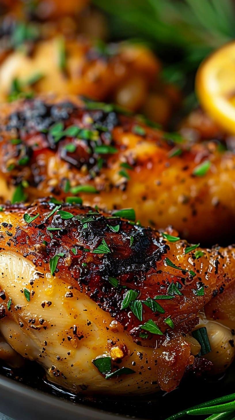 Cuisses de poulet marinées aux saveurs du sud