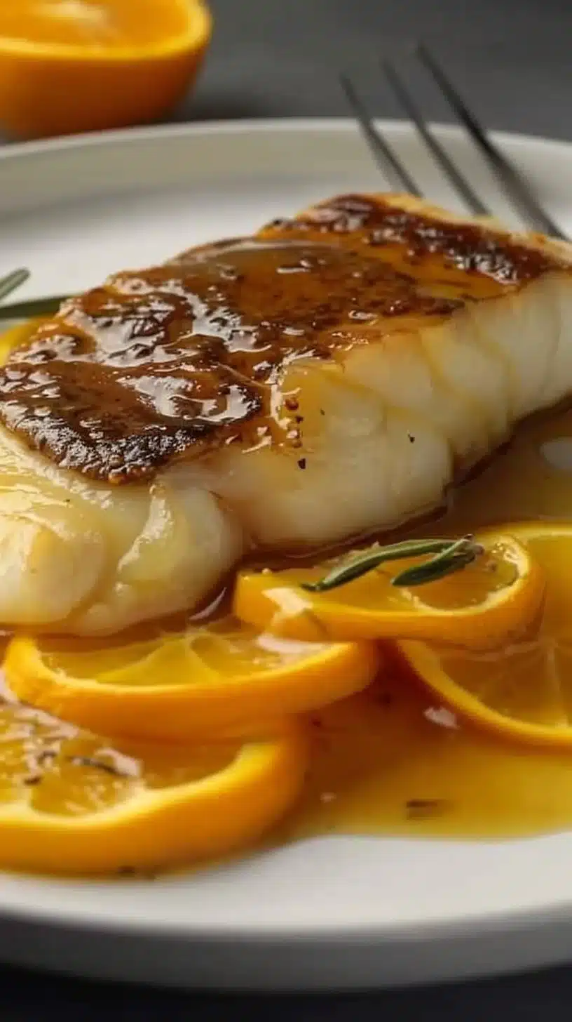 Dos de cabillaud au beurre d'orange vanillé, plat élégant et savoureux