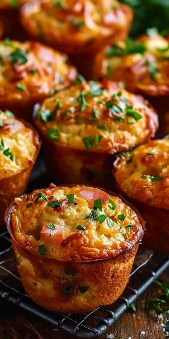 Muffins Savoureux Jambon et Fromage Ultra-Doux