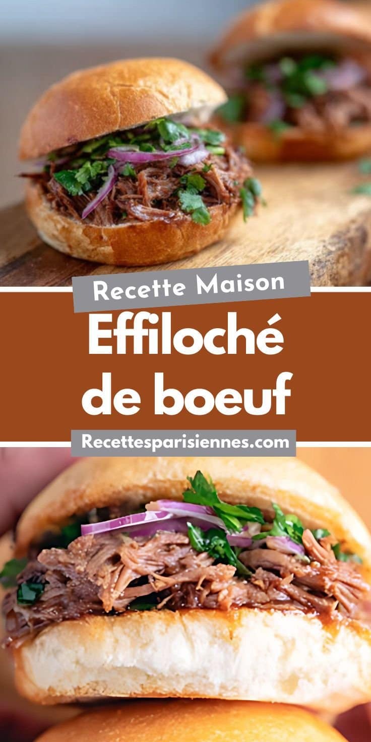 Effiloché de bœuf au four
