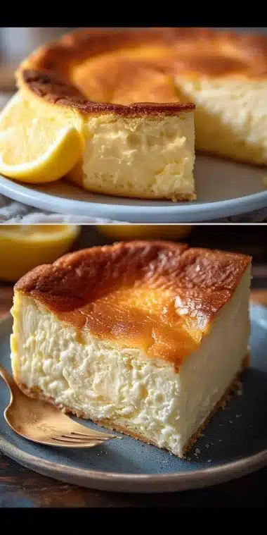 Gâteau au fromage blanc alsacien, crémeux et léger, prêt à déguster