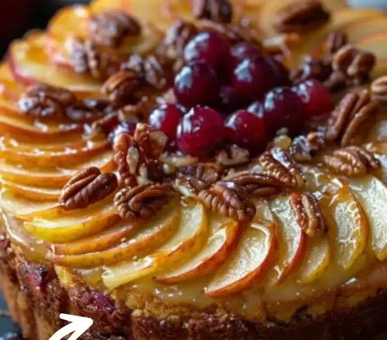 Gâteau aux Pommes fait maison, moelleux et savoureux avec des pommes fraîches.