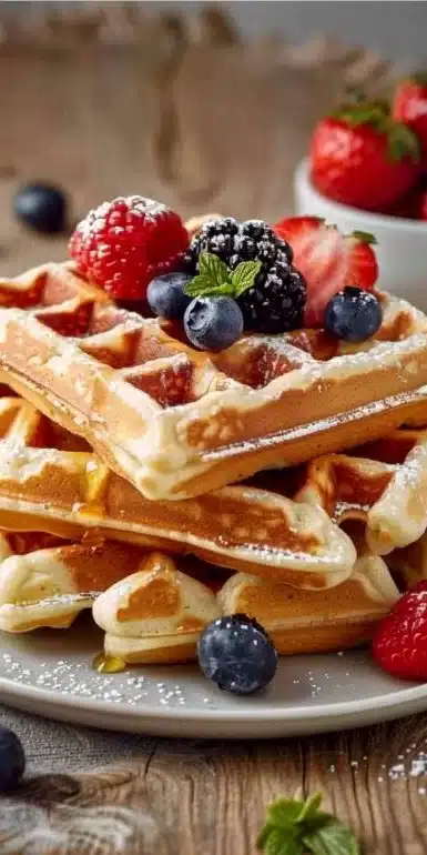 Gaufres croustillantes préparées avec un Thermomix