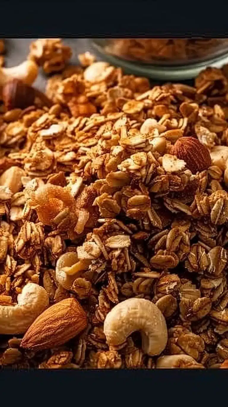 Bol de granola maison avec fruits et noix