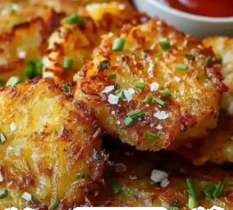 Hash browns maison croustillants dorés sur une assiette