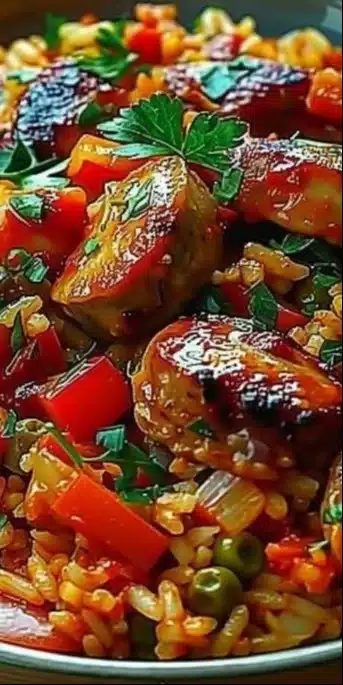 Recette de jambalaya créole savoureuse avec ingrédients frais et épices