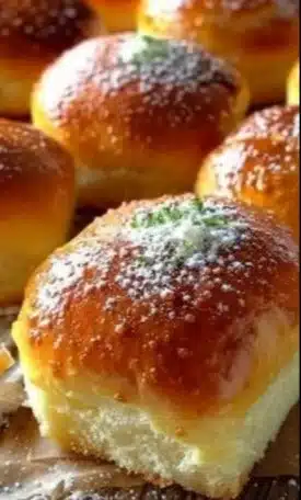 Pains au lait faits maison de ma Mamie, moelleux et dorés.