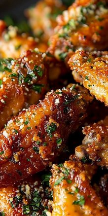 Ailes de Poulet Croustillantes à l'Ail et Parmesan