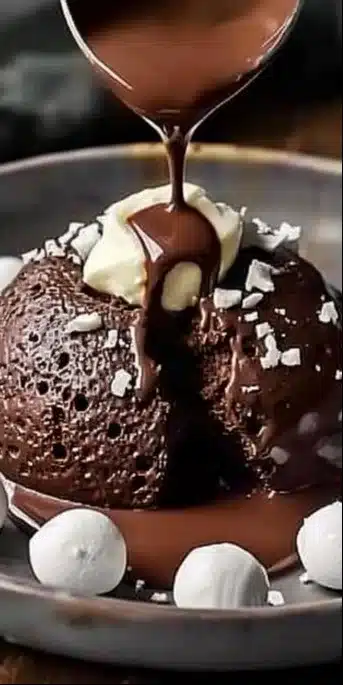 Mousse mascarpone au chocolat garnie de copeaux de chocolat noir