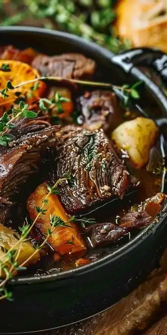 Délicieux Pot-au-Feu Italien avec légumes et viandes savoureuses