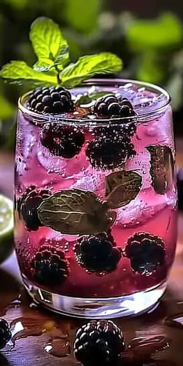 Mojito with Blackcurrant and Mint: Refreshing and Delicious