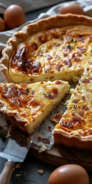 Recette de Quiche Lorraine Traditionnelle avec lardons et fromage