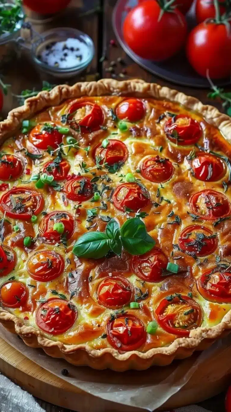 Quiche tomates thon savoureuse et facile à préparer