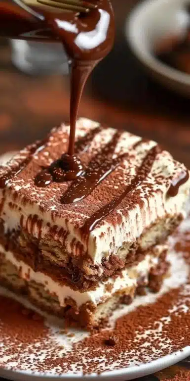Tiramisu Nutella gourmet dessert avec chocolat et café