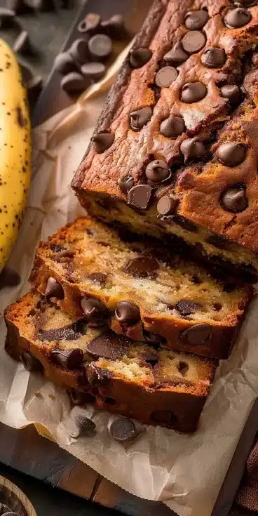 Banana Bread Moelleux aux Pépites de Chocolat