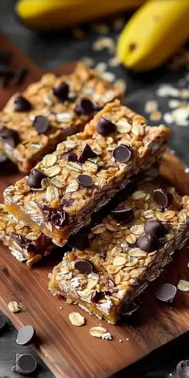 Barres Avoine Banane Chocolat maison naturelles et saines