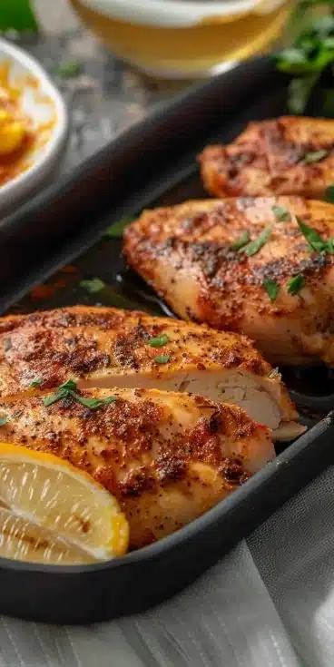 Blanc de Poulet Paprika préparé dans une friteuse à air