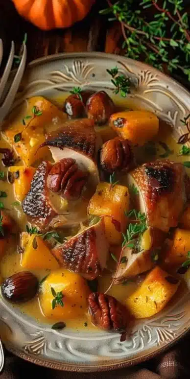 Blanquette de Dinde aux Marrons et Potiron