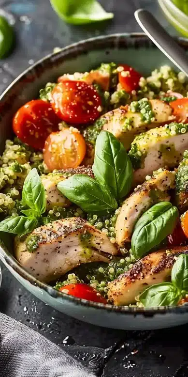 Bol Bouddha Quinoa Poulet Pesto