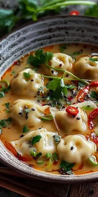 Bouillon thaïlandais au coco avec raviolis | Préparation simple - Regal Toi