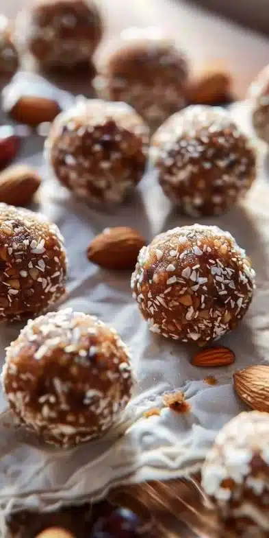 Boules énergétiques de dattes et d'amandes