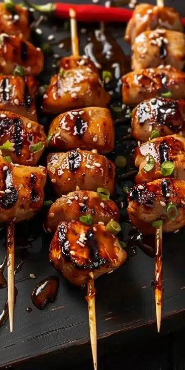 Brochettes de Poulet Teriyaki à la Friteuse Air : Savoureuses & Faciles