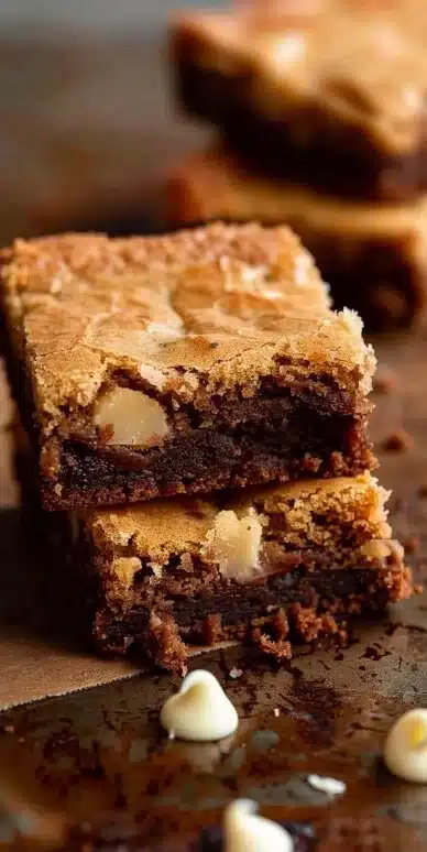 Brownie chocolat blanc
