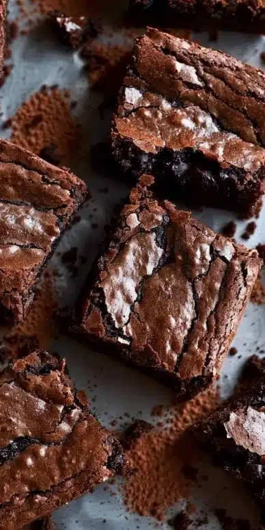 Brownies au chocolat noir, fondants et gourmands sur une assiette