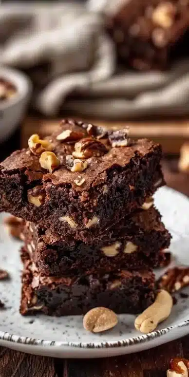 Brownies aux noix moelleux et irrésistibles, parfaits pour les amateurs de chocolat.