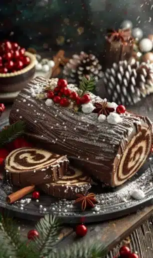 Bûche de Noël Cédric Grolet, recette élégante et festive pour les fêtes.