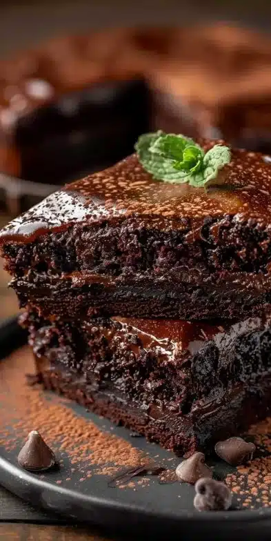 Gâteau au chocolat sans sucre, délicieux et santé.