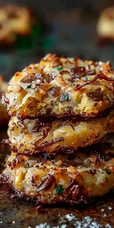 Cookies Salés aux Oignons Caramélisés et Comté