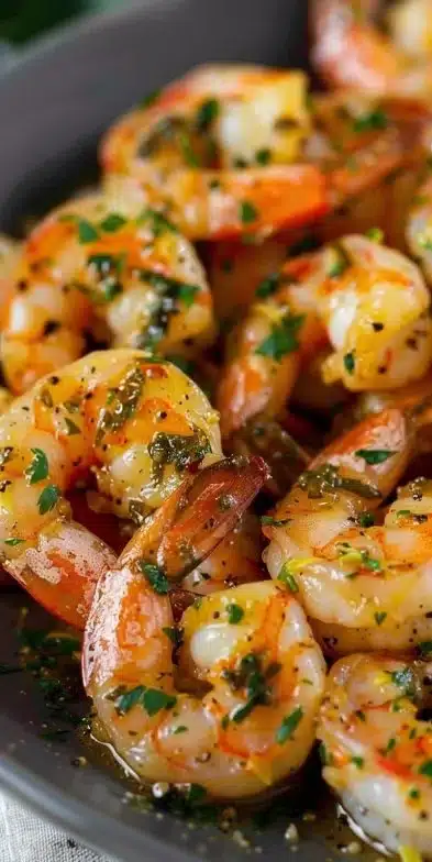 Crevettes sautées ail citron