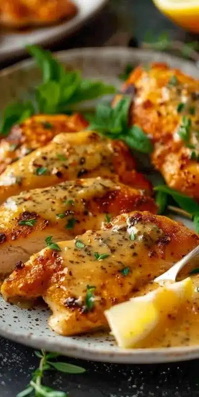 Escalope de Poulet à la Moutarde Dijon