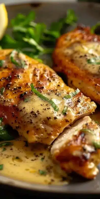 Escalope de Poulet à la Moutarde Dijon