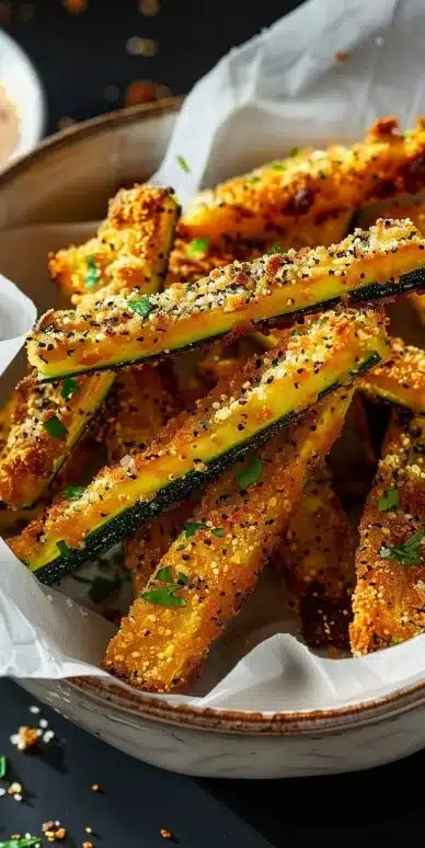 Recette de courgettes frites à l'air, croustillantes et saines