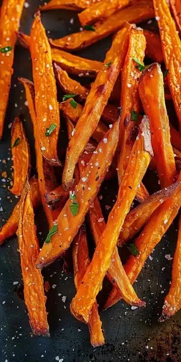 Frites de patate douce au four
