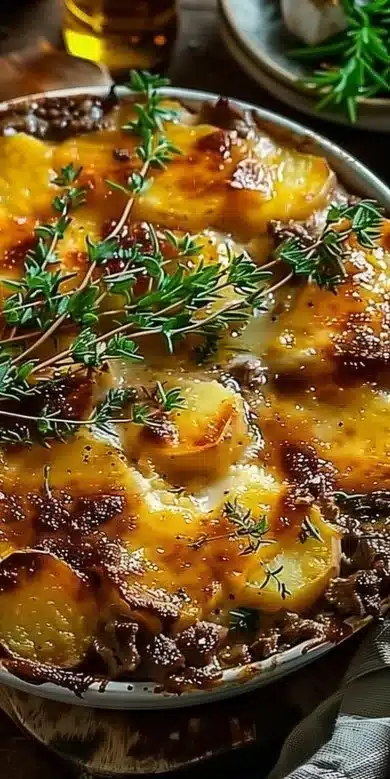 Gratin de pommes de terre au bœuf haché