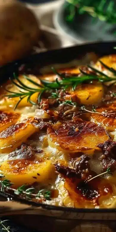 Gratin de pommes de terre au bœuf haché