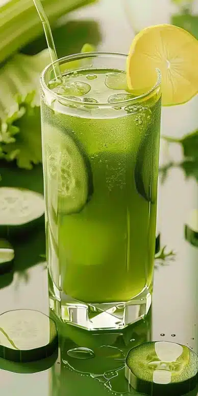 Jus de céleri concombre citron