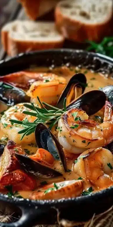 Marmite de la Mer accompagnée de sauce rouille maison