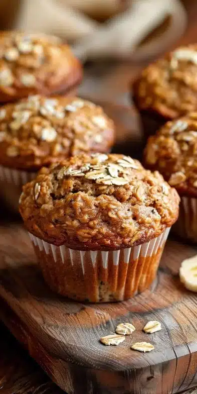 Muffins banana oatmeal without sugar
