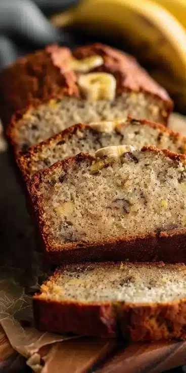 Recette de pain à la banane maison, moelleux et savoureux.