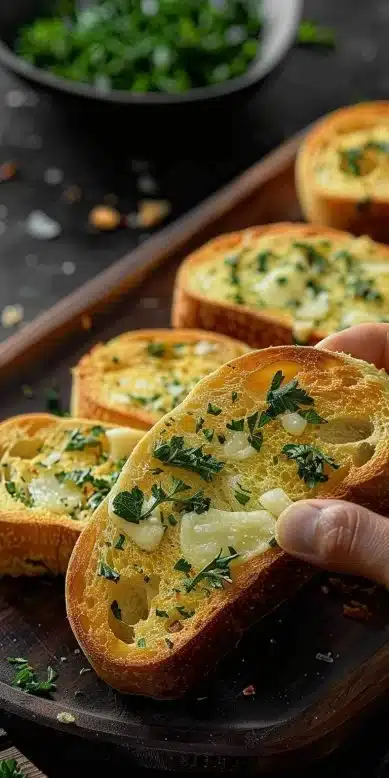 Recette de Pain ail préparée avec une friteuse à air pour un goût savoureux et croustillant