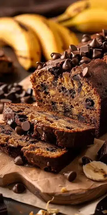 Pain aux bananes chocolat