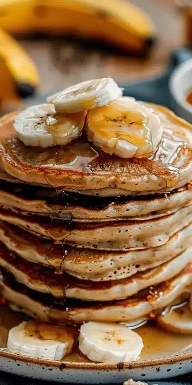 Pancakes protéinés banane flocons d'avoine