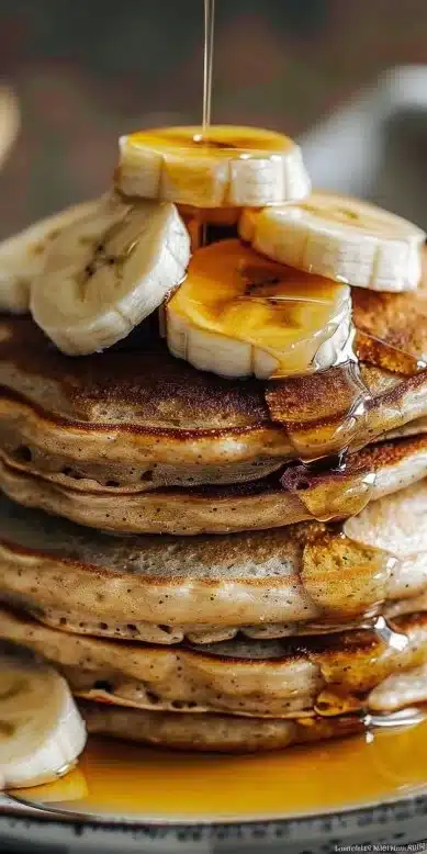 Pancakes protéinés banane flocons d'avoine