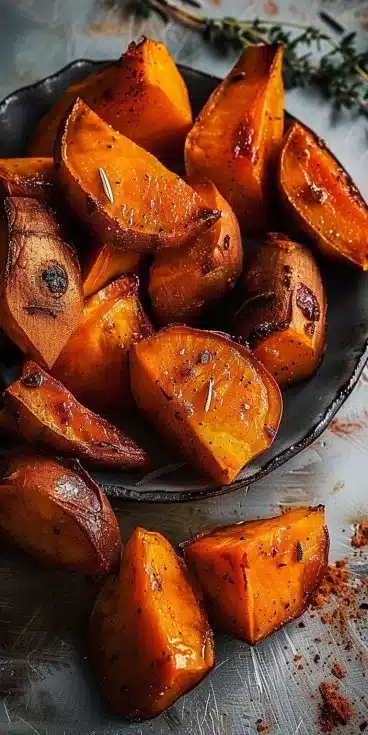 Patate douce rôtie